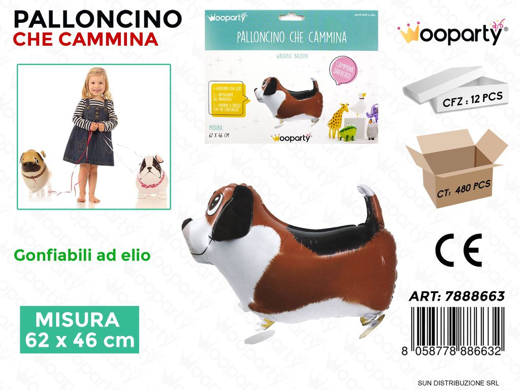 Palloncino Che Cammina Cane 58*42CM