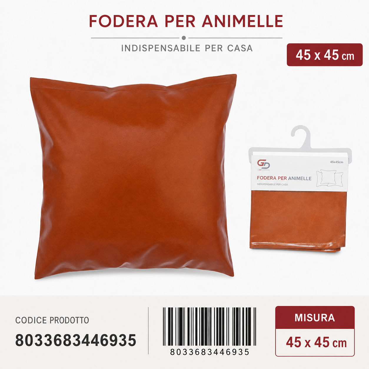 Federa Per Cuscino Animelle 45*45Cm