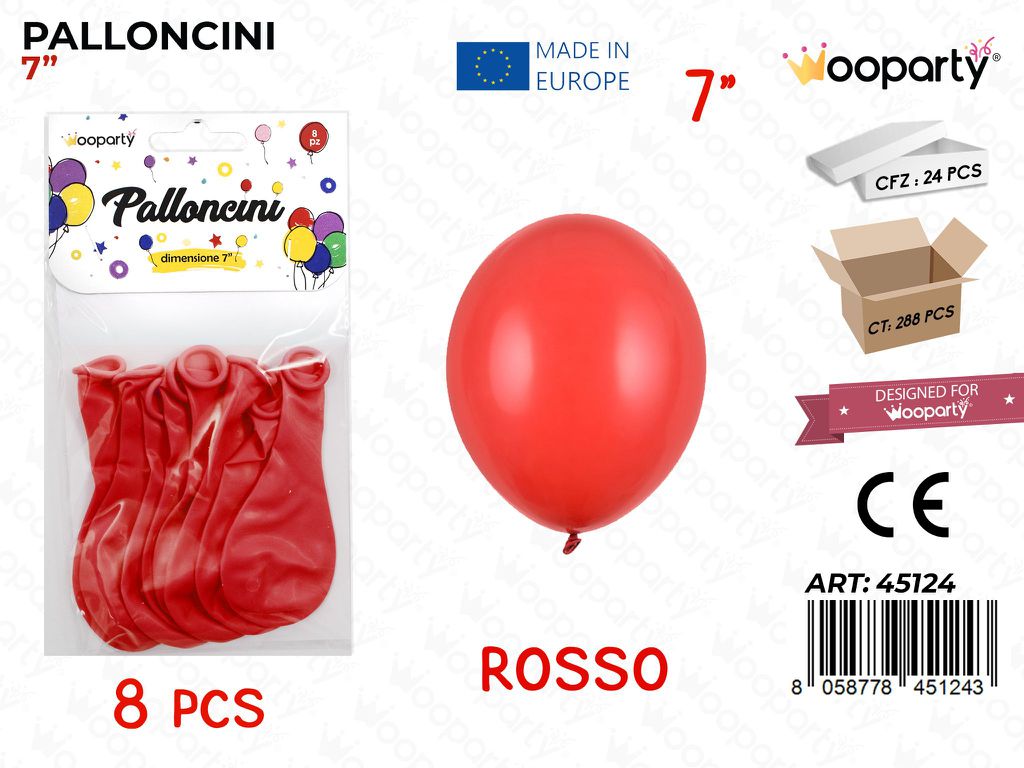 Palloncini Rosso 7 8PCS