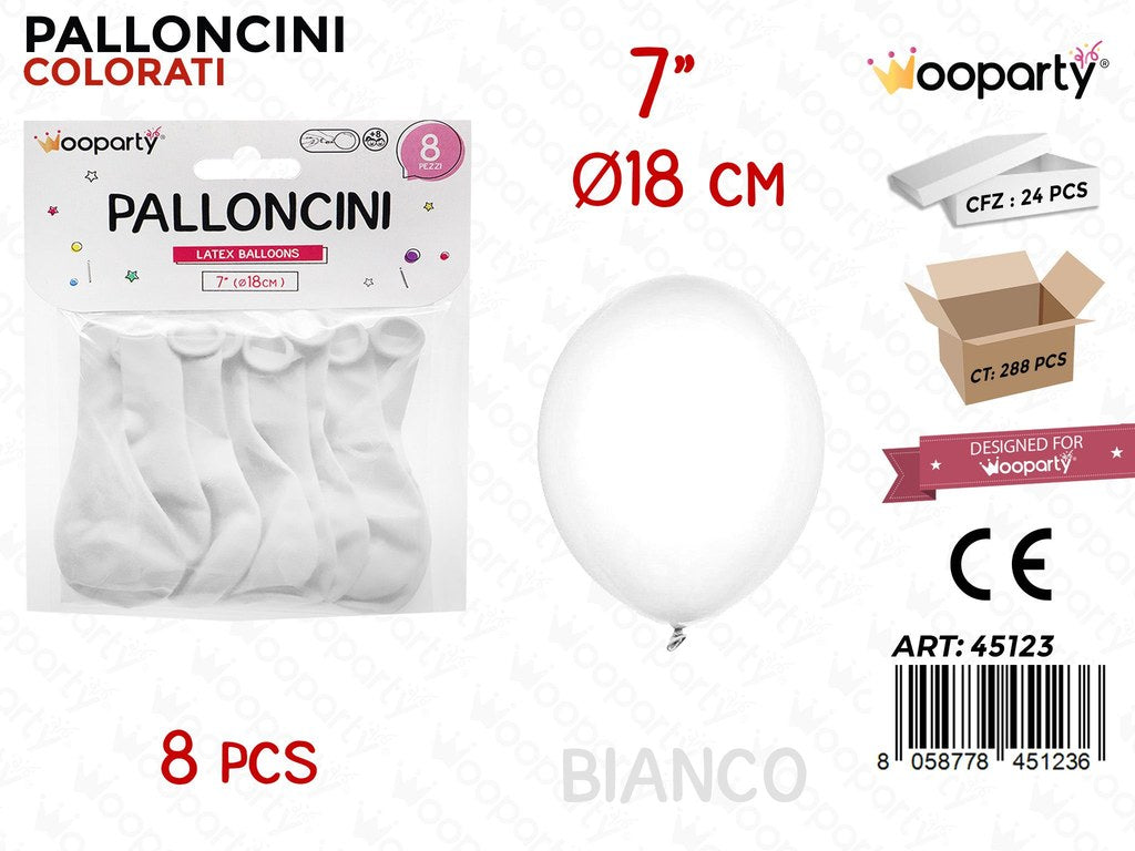Palloncini Bianco 7 8PCS