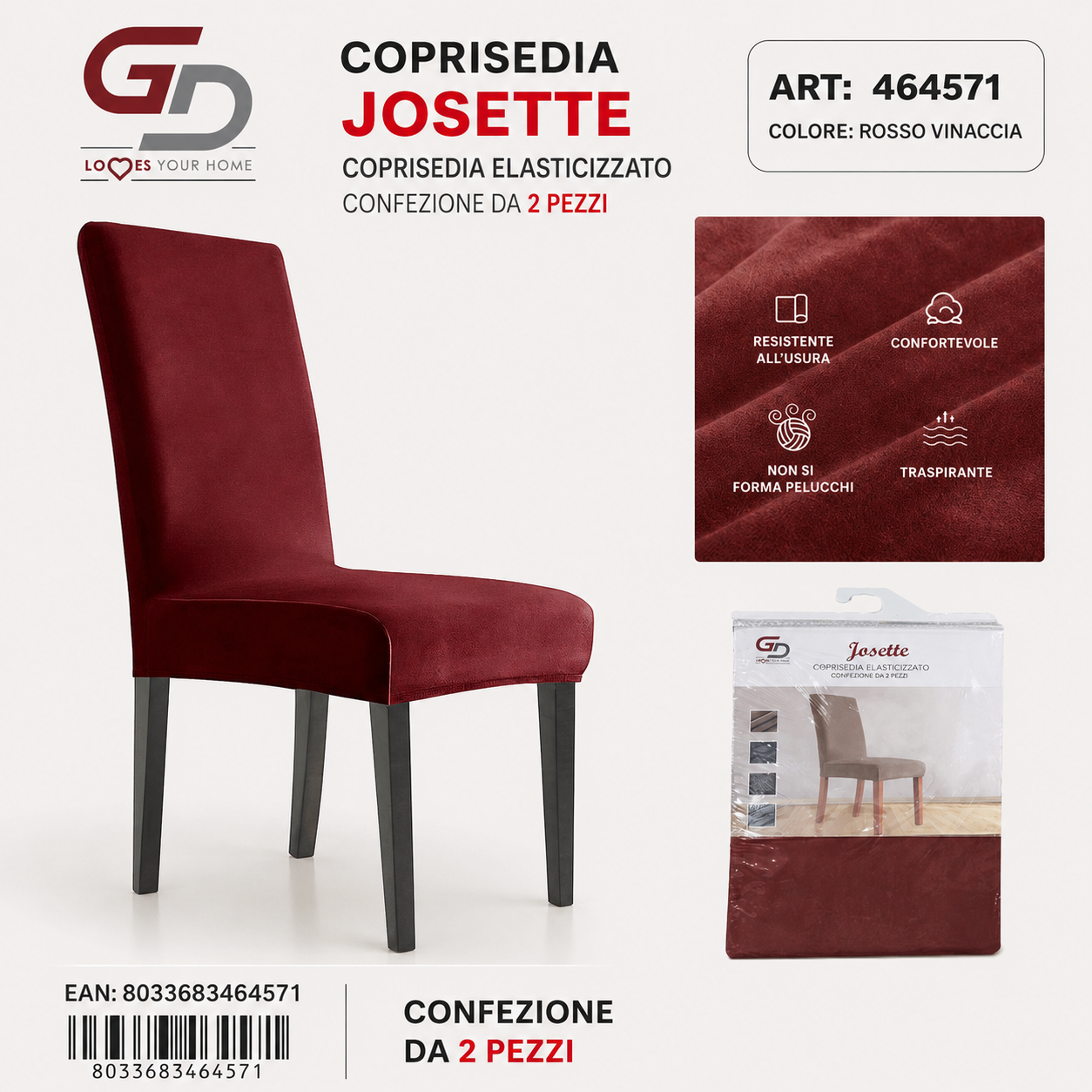 Coprisedia Josette 2 Pezzi