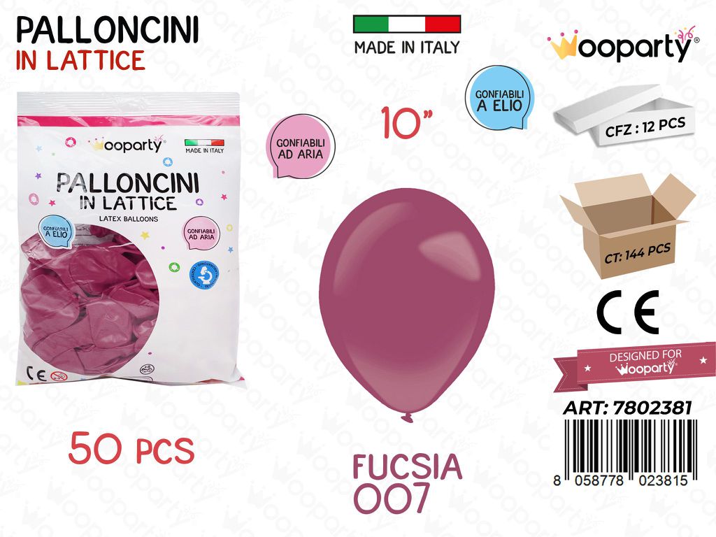 Wooparty Palloncini Lattice Fucsia 10 50PCS