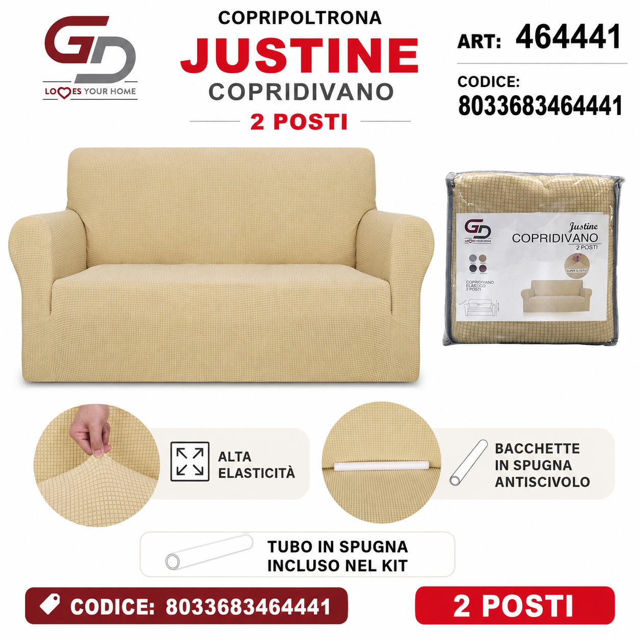 Copridivano Justine 2 Posti