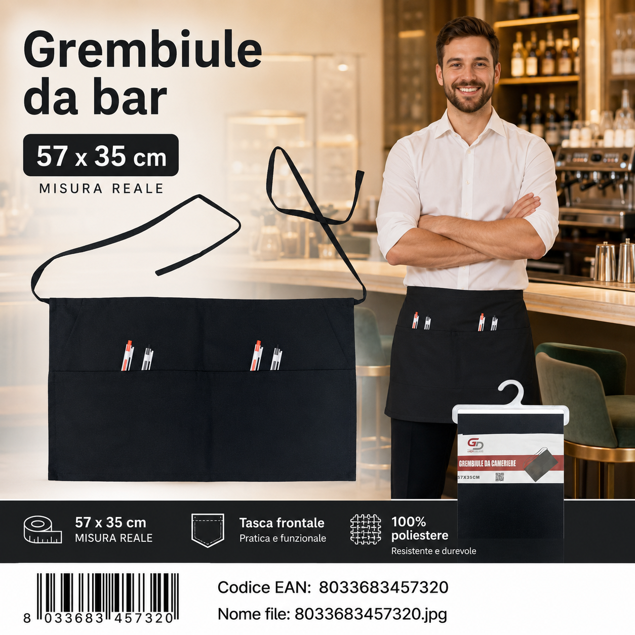 Grembiule Da Bar 57*35Cm