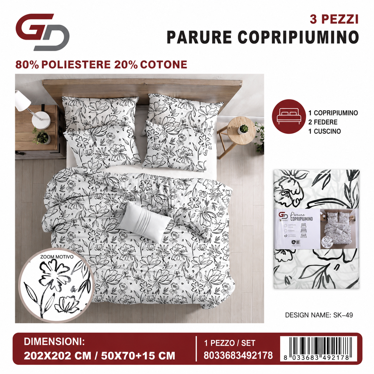 Parure Copripiumino Sk-49