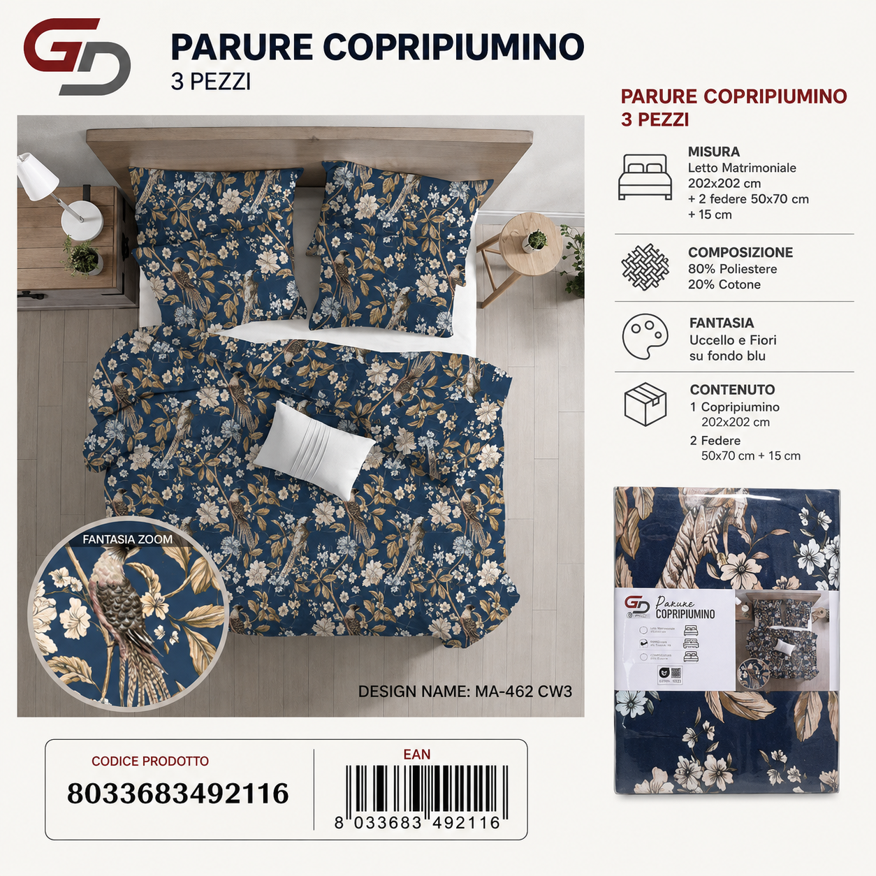 Parure Copripiumino Ma-462 Cw3