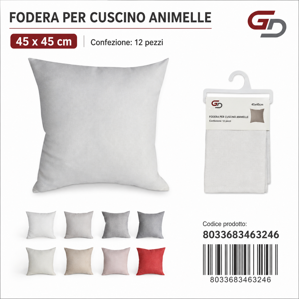 Federa Per Cuscino Animelle Joelle 45*45Cm