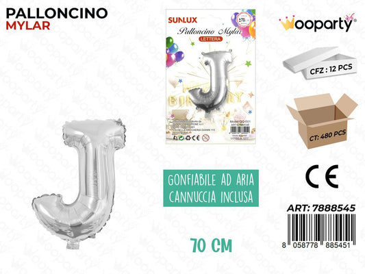 Palloncino Metal Arg. Let. J 70CM