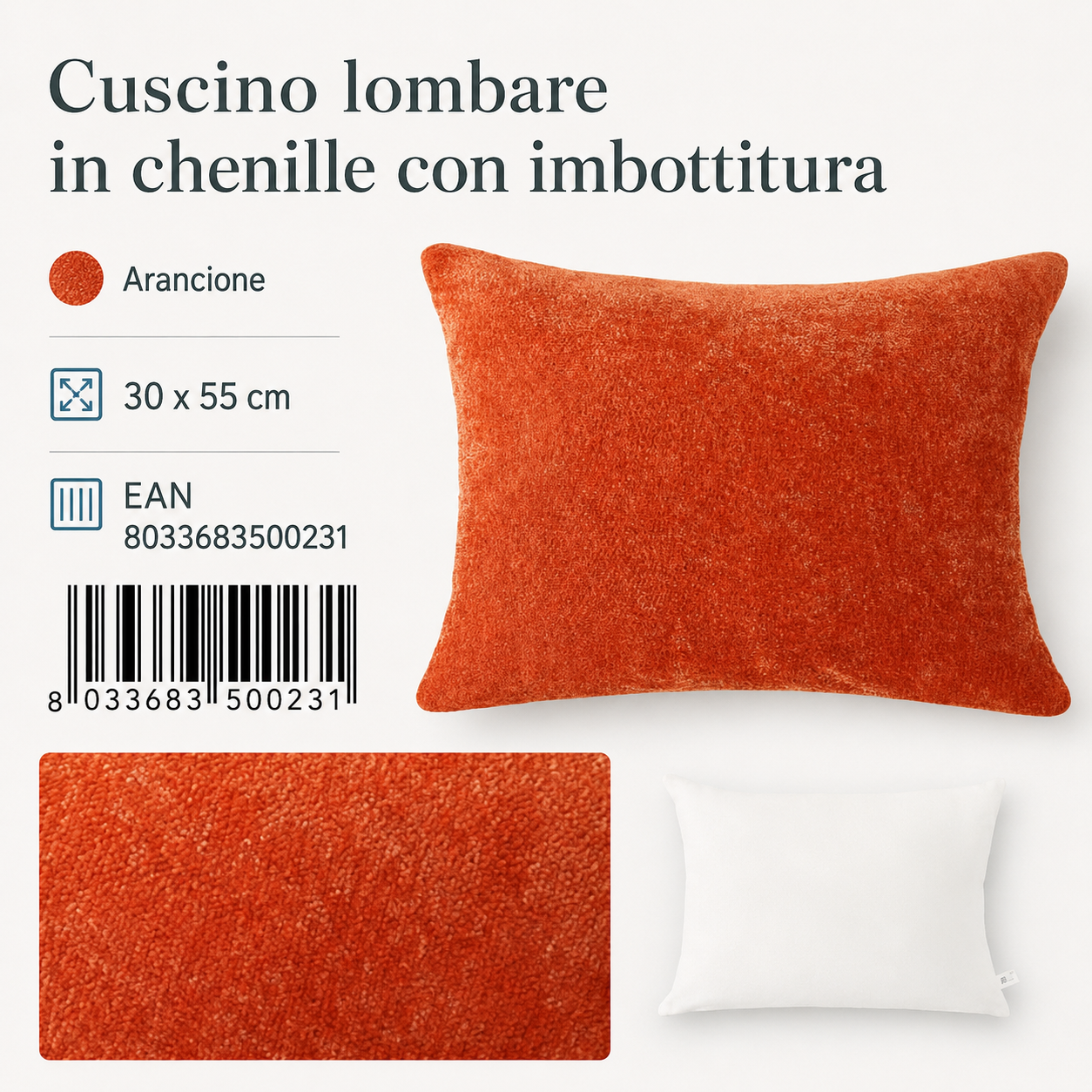 Federa Per Cuscino 30*55Cm