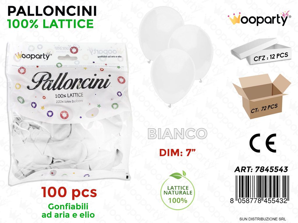 Palloncino Bianco DIM.7 100PCS