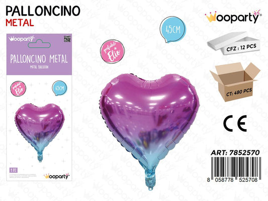 Wooparty Palloncino Metal Cuore 45CM