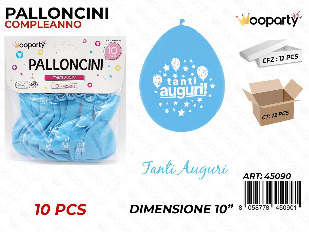 Palloncini T. Auguri Cel. 10 10PCS