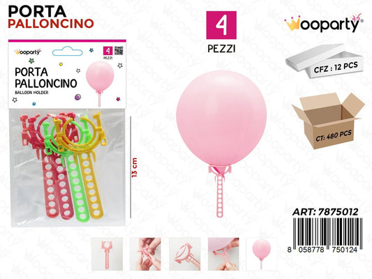 Wooparty Porta Palloncini 4PCS Ass.