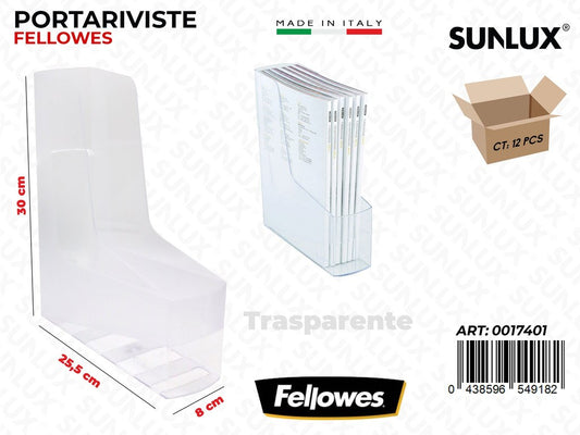 Fellowes Portariviste Trasp. 25.5*30*8CM