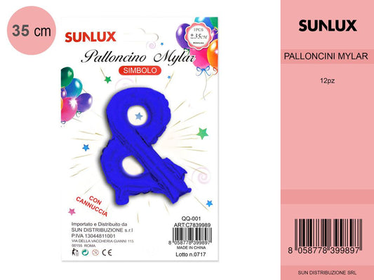 Palloncino Mylar Blu Lettera
