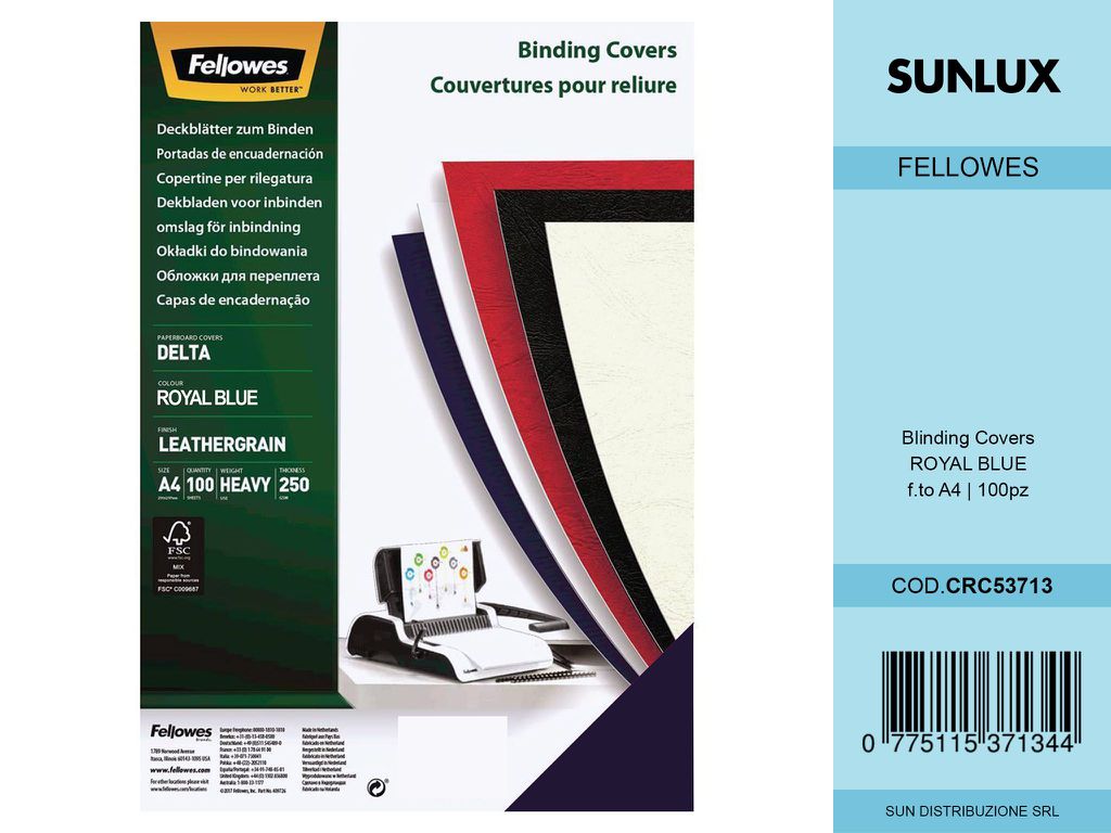 Copertine per Rilegatura Royal Blu A4 100FF/Pacco