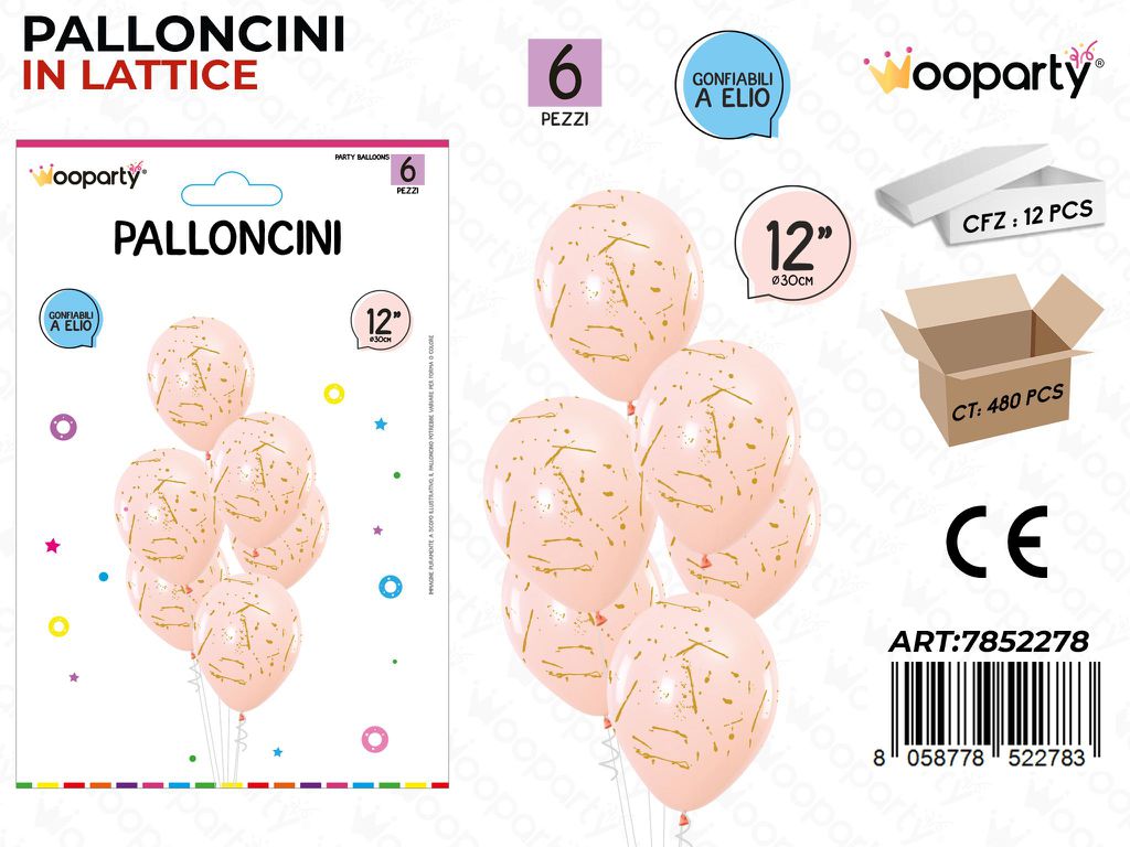 Wooparty Palloncini Lattice 6PCS 30CM