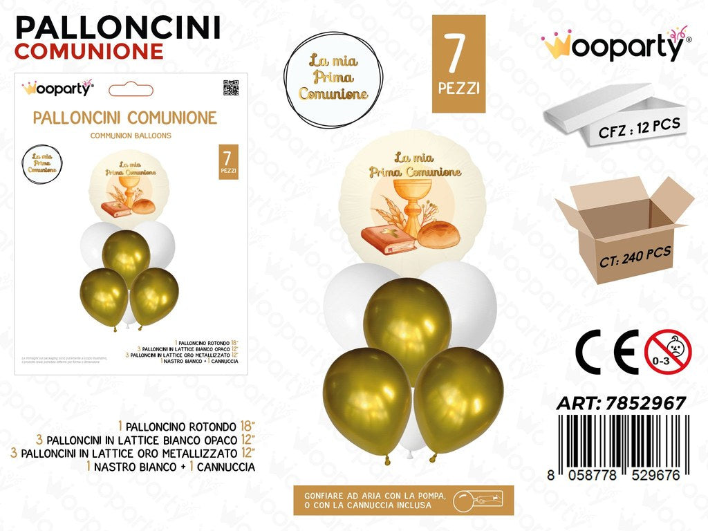 Wooparty Palloncino Prima Comunione 7PCS Ass.