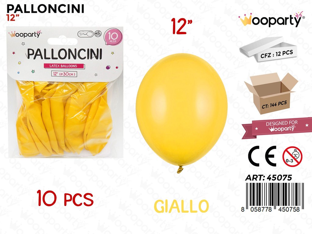 Palloncino Giallo 12 10PCS
