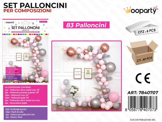 Set Palloncini per Comp. 83PCS Ass.