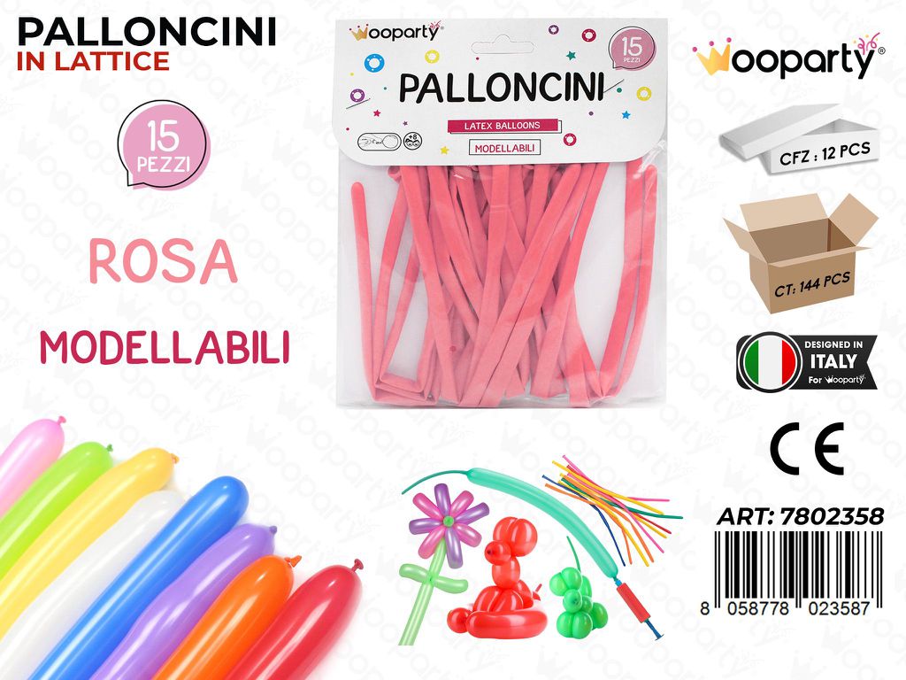 Palloncini Modellabili ROSA15PCS