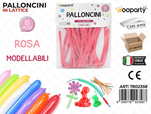 Palloncini Modellabili ROSA15PCS