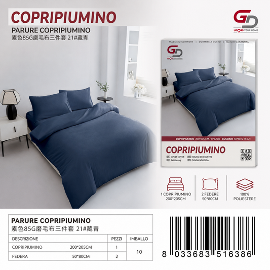 Parure Copripiumino Copripiumino+2 Federe Cuscino 200*205Cm 50*80+20Cm