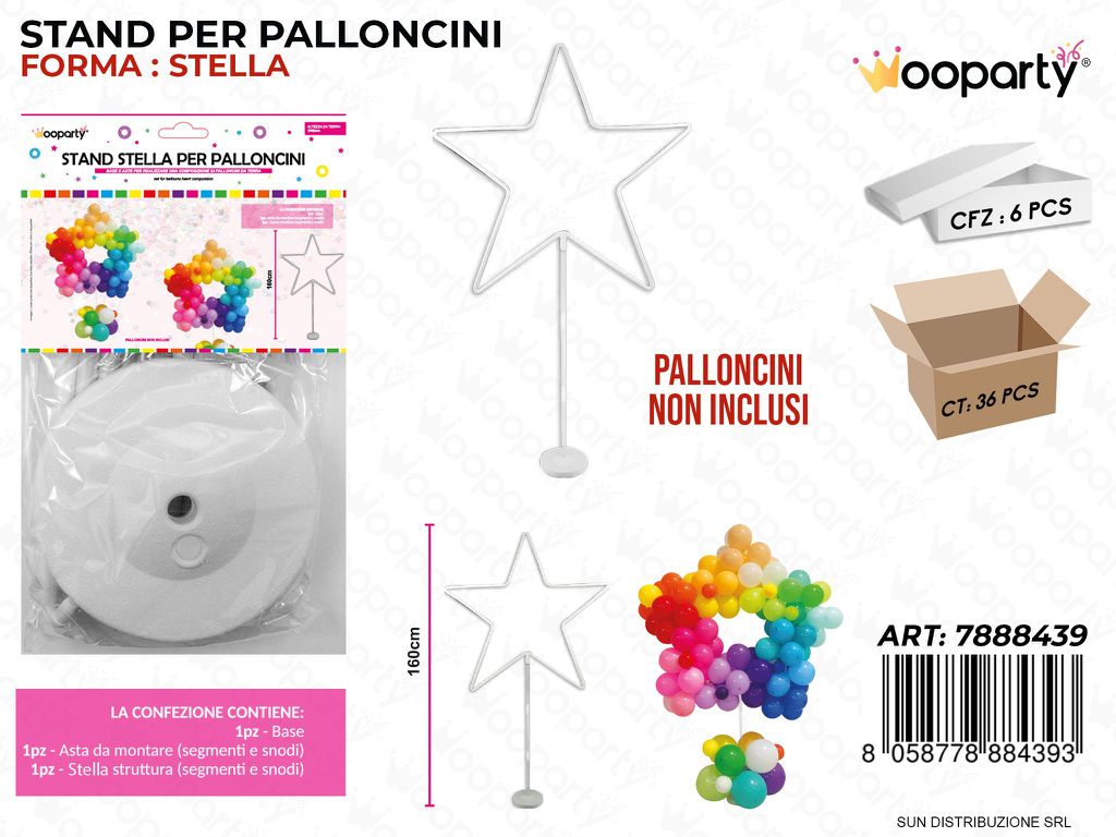 Stand Stella per Palloncini 160CM