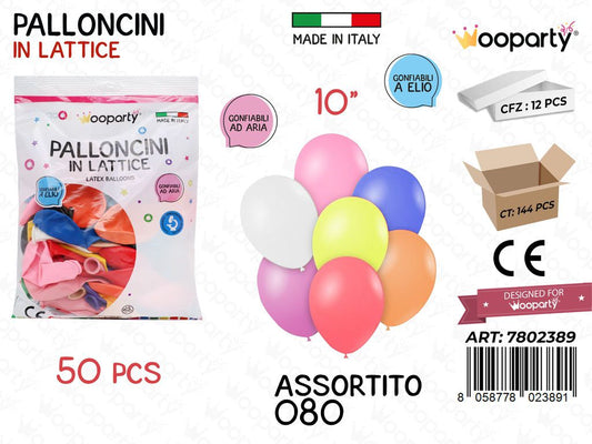 Wooparty Palloncini Lattice Ass. 10 50PCS