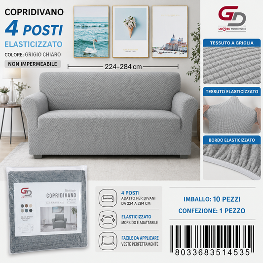 Copridivano 4Posti Non Impermeabile