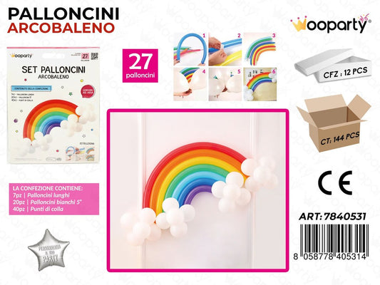 Palloncini Arcobaleno 27PCS Ass.
