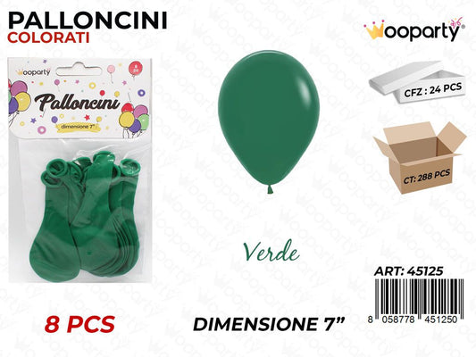 Palloncini Verde 7 8PCS