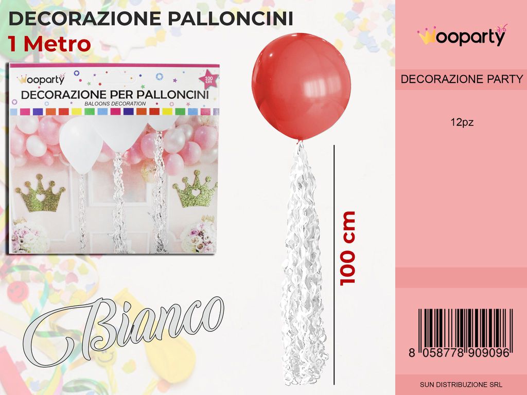 Dec. Palloncini Bianco 1MT