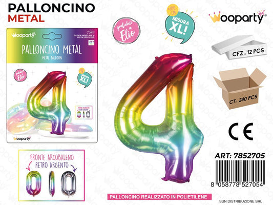 Palloncino Metal M.color N.4 100CM