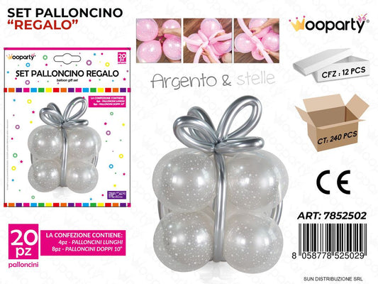 Set Palloncino Regalo Arg. *STELLE 20PCS