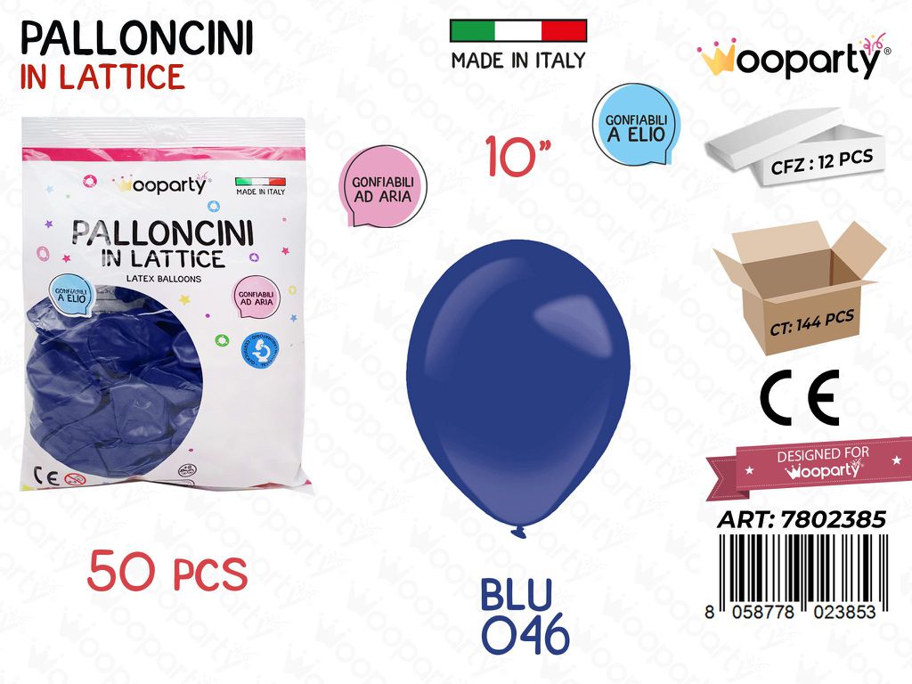 Wooparty Palloncini Lattice Blu 10 50PCS