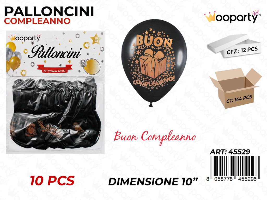 Palloncini B. Compl. Oro 10 -10 Pcs