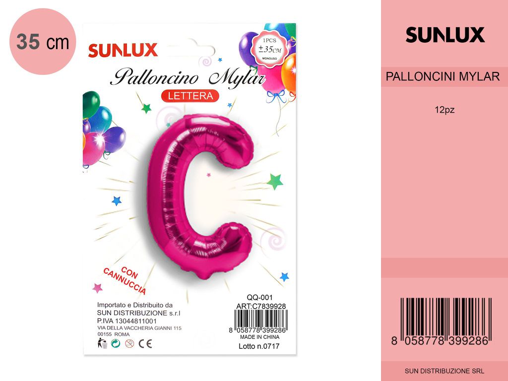 Palloncino Mylar Fucsia Lettera c