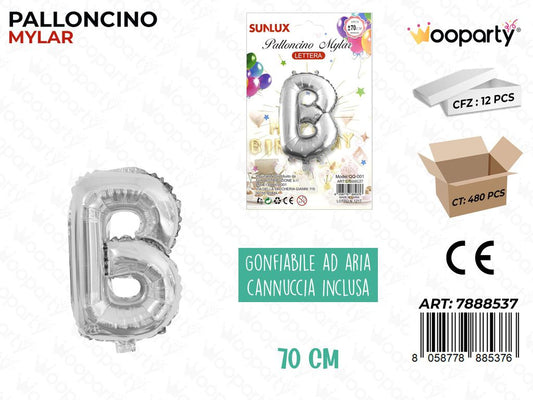 Palloncino Metal Arg. Let. B 70CM