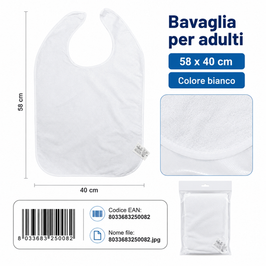 Bavaglia Per Adulti 58*40Cm