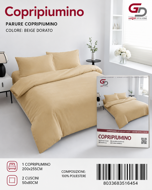 Parure Copripiumino Copripiumino+2 Federe Cuscino 200*255Cm 50*80+20Cm