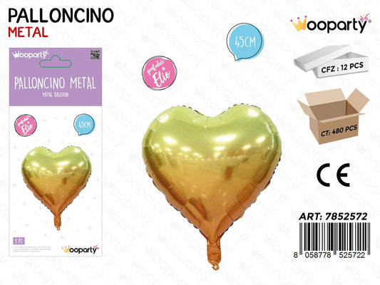 Wooparty Palloncino Metal Cuore 45CM