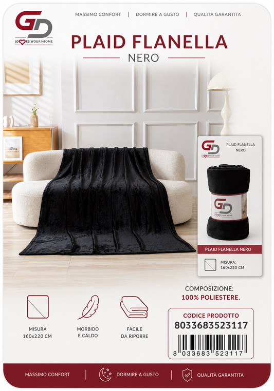 Plaid Coperta Singola 160*220Cm