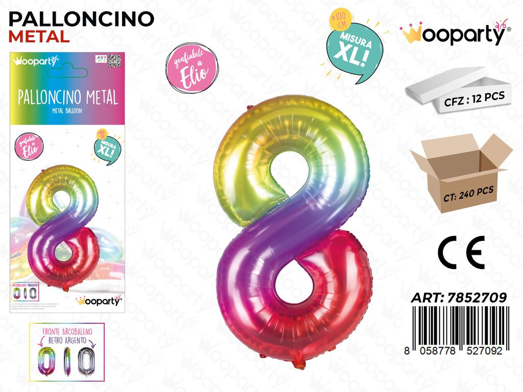 Palloncino Metal M.color N.8 100CM