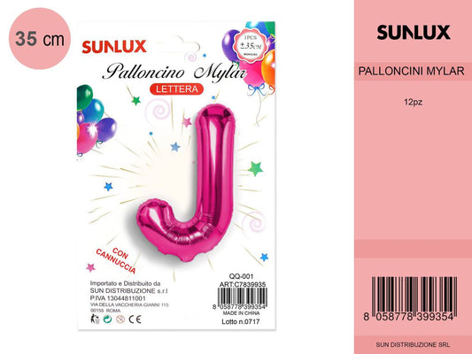 Palloncino Mylar Fucsia Lettera J