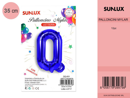 Palloncino Mylar Blu Lettera Q