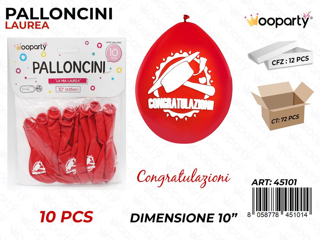 Palloncini Congratulazioni 10 10PCS