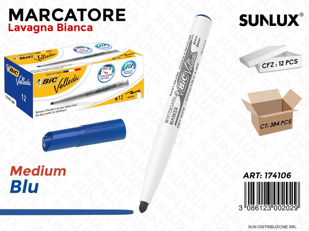 Bic Marcatore Medium Velleda Blu