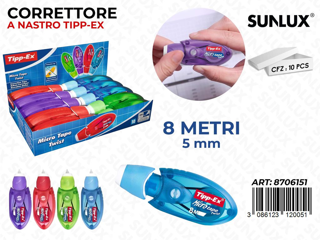 Bic Correttore a Nastro Micro Tape Twist 8M*5MM