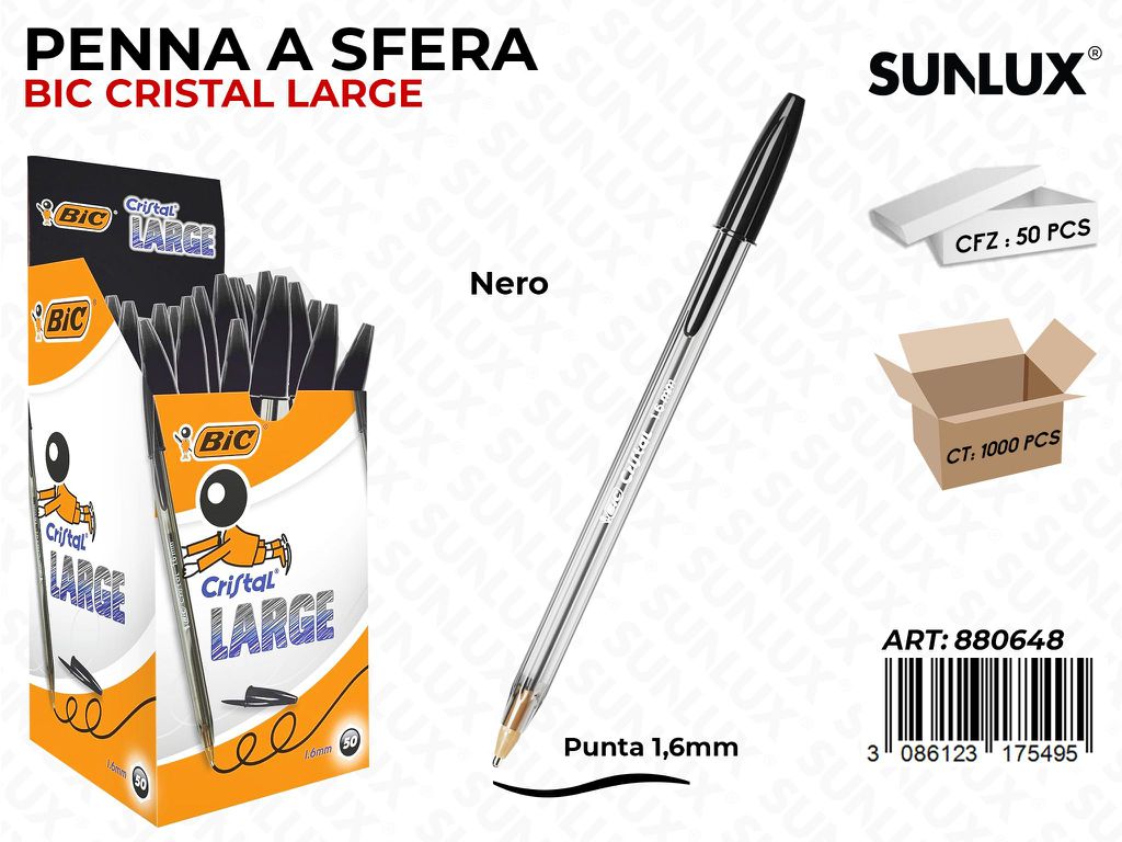 Bic Cristal Large Nero 1.6MM